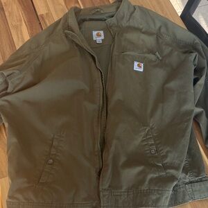 Carhartt Khaki Green Zip-Up Jacket